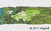 Physical Panoramic Map of Lumaco, satellite outside