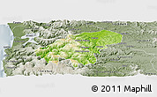 Physical Panoramic Map of Lumaco, semi-desaturated