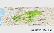Physical Panoramic Map of Lumaco, shaded relief outside