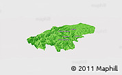 Political Panoramic Map of Lumaco, cropped outside