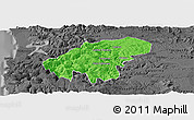 Political Panoramic Map of Lumaco, darken, desaturated