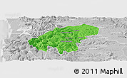 Political Panoramic Map of Lumaco, lighten, desaturated