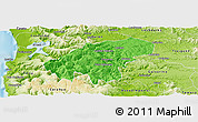 Political Panoramic Map of Lumaco, physical outside