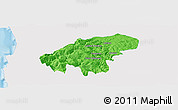 Political Panoramic Map of Lumaco, single color outside