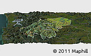 Satellite Panoramic Map of Lumaco, darken