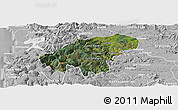 Satellite Panoramic Map of Lumaco, lighten, desaturated