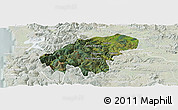 Satellite Panoramic Map of Lumaco, lighten