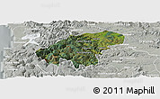Satellite Panoramic Map of Lumaco, lighten, semi-desaturated