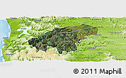 Satellite Panoramic Map of Lumaco, physical outside