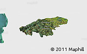 Satellite Panoramic Map of Lumaco, single color outside