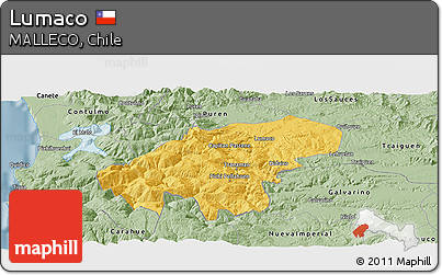 Savanna Style Panoramic Map of Lumaco