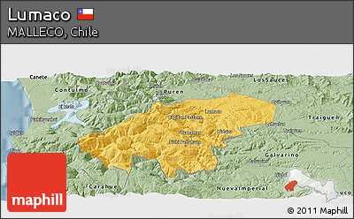 Savanna Style Panoramic Map of Lumaco