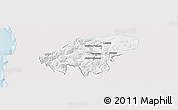 Silver Style Panoramic Map of Lumaco, single color outside