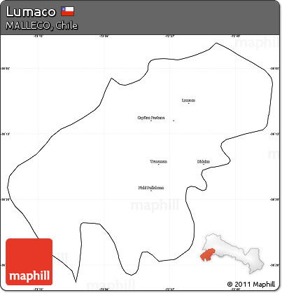 Blank Simple Map of Lumaco, cropped outside
