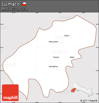 Classic Style Simple Map of Lumaco, cropped outside