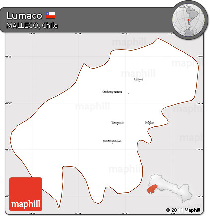 Classic Style Simple Map of Lumaco, cropped outside