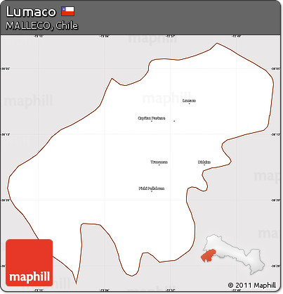 Classic Style Simple Map of Lumaco, cropped outside
