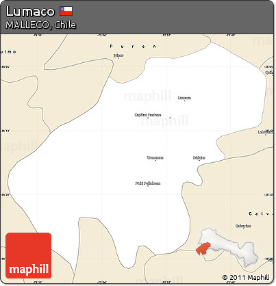 Classic Style Simple Map of Lumaco