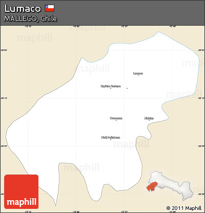 Classic Style Simple Map of Lumaco, single color outside