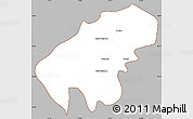 Gray Simple Map of Lumaco, cropped outside