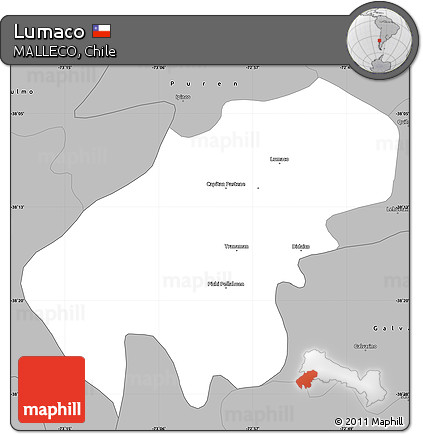 Gray Simple Map of Lumaco