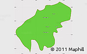 Political Simple Map of Lumaco, cropped outside
