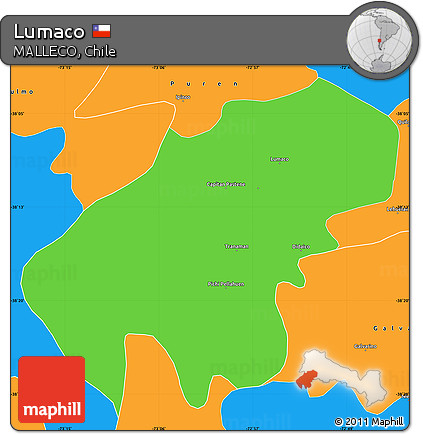 Political Simple Map of Lumaco