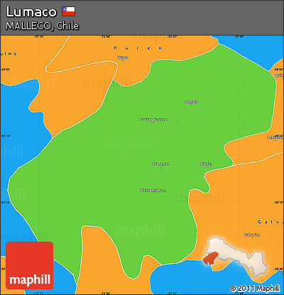 Political Simple Map of Lumaco