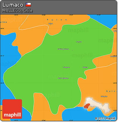 Political Simple Map of Lumaco
