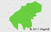 Political Simple Map of Lumaco, single color outside