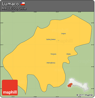 Savanna Style Simple Map of Lumaco, cropped outside
