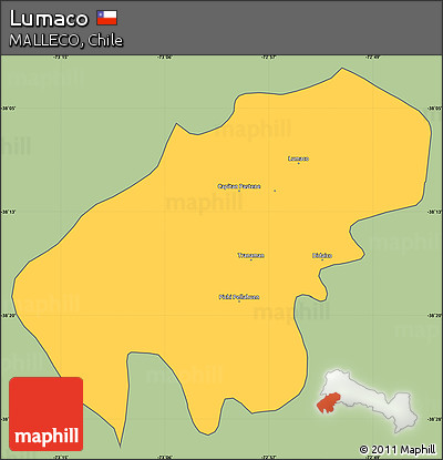 Savanna Style Simple Map of Lumaco, cropped outside