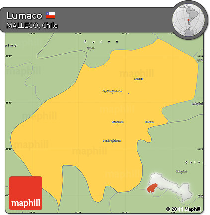 Savanna Style Simple Map of Lumaco