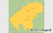 Savanna Style Simple Map of Lumaco, single color outside