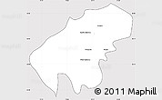 Silver Style Simple Map of Lumaco, cropped outside