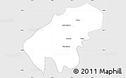 Silver Style Simple Map of Lumaco, single color outside