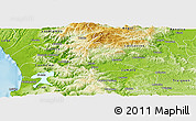 Physical Panoramic Map of Puren