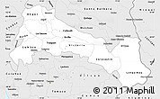 Silver Style Simple Map of MALLECO