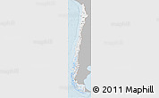 Gray Map of Chile, single color outside