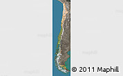 Satellite Map of Chile, darken, semi-desaturated, land only