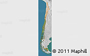 Satellite Map of Chile, lighten, desaturated, land only