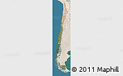 Satellite Map of Chile, lighten, land only