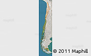 Satellite Map of Chile, lighten, semi-desaturated, land only