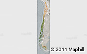 Satellite Map of Chile, lighten, semi-desaturated