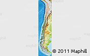 Satellite Map of Chile, physical outside