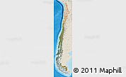 Satellite Map of Chile, shaded relief outside