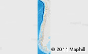 Shaded Relief Map of Chile, lighten, semi-desaturated, land only