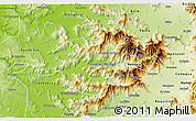 Physical 3D Map of Alhue