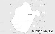 Silver Style Simple Map of Alhue