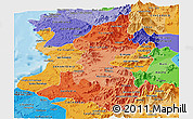 Political Shades Panoramic Map of MELIPILLA